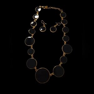 Elegant Gold and Black Jewelry Set